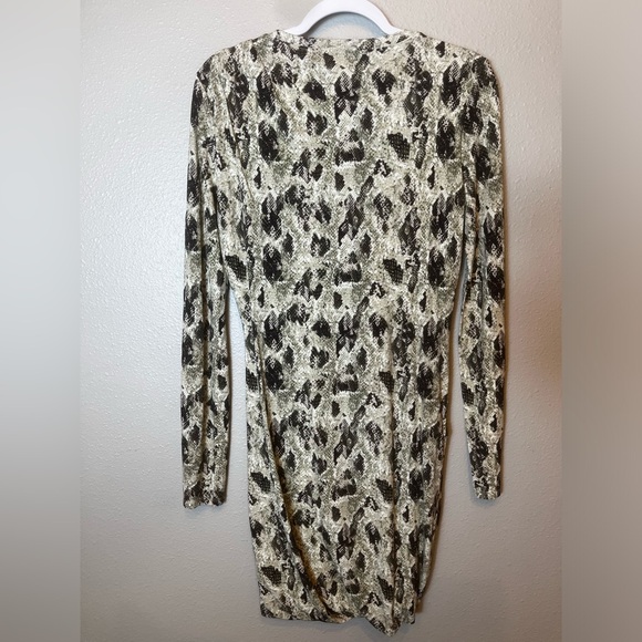 Rag & Bone Poppy Draped Mini Dress in a snakeskin print Size M - Picture 9 of 9